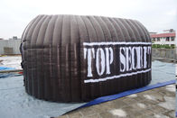 6 * 4 * 3M خيمة مقاومة الحريق الأسود قابل للنفخ للإيجار / إعلان القبة سرادق