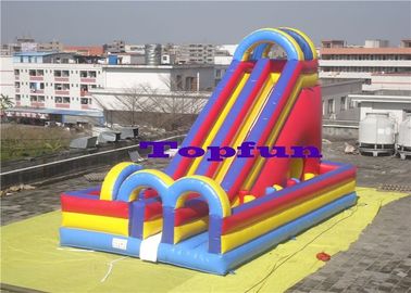 large Size مربّع قابل للنفخ منزلق مركز تجاريّ يعلن تسلية منزلق