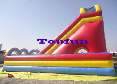 large Size مربّع قابل للنفخ منزلق مركز تجاريّ يعلن تسلية منزلق